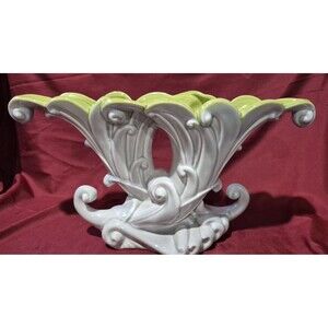 Vintage Royal Haegar Double Cornucopia Gray Chartreuse R246 Please Read Gorgeous